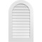 Ekena Millwork Round Top Surface Mount PVC Gable Vent: Non-Functional, w/ 3-1/2"W x 1"P Standard Frame, 24"W x 40"H GVPRT24X4001SN - alternate 1